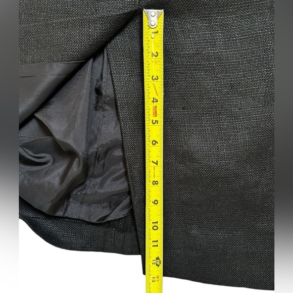 Ralph Lauren Collection Purple Label Black Linen Midi Pencil Skirt Size 6 - Picture 15 of 15